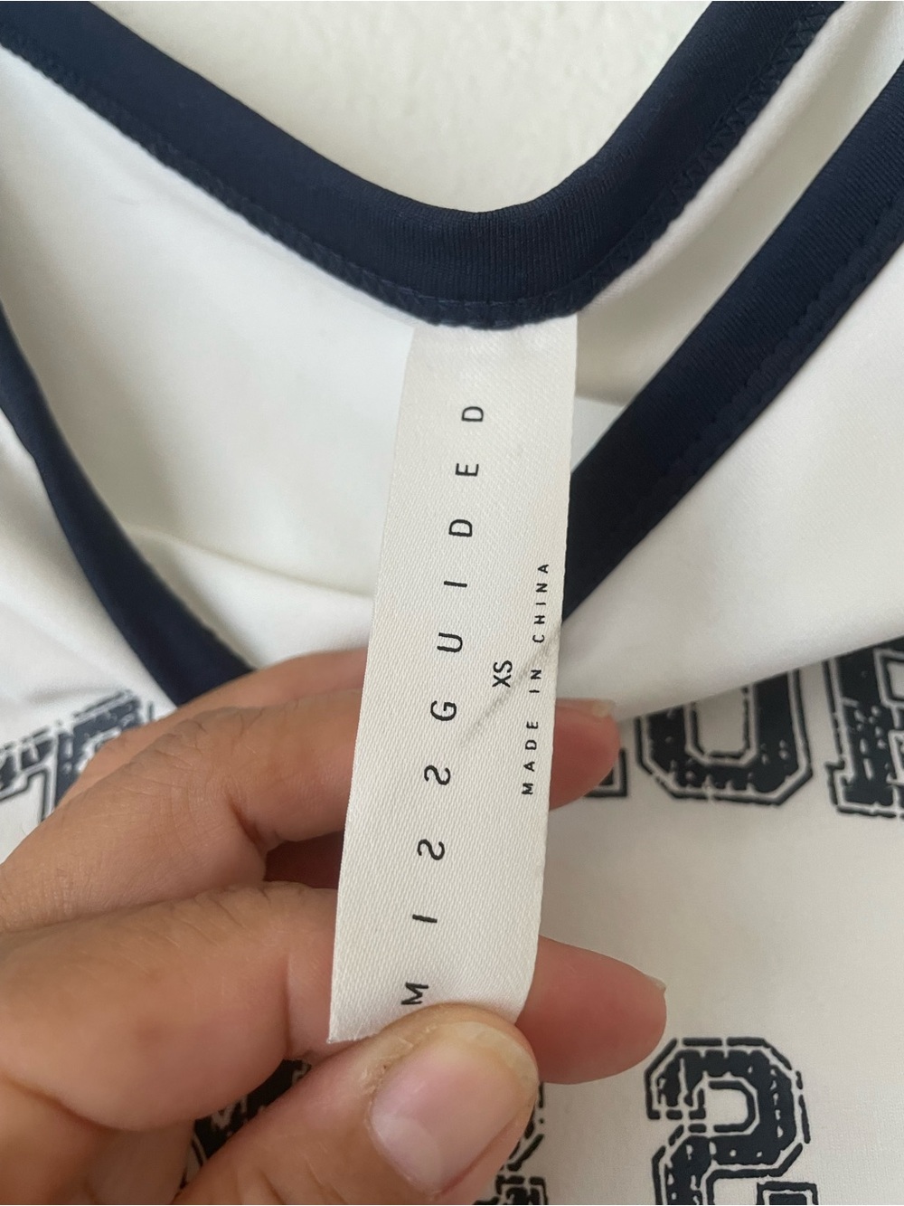 Misguided contrast binding “St Tropez” front print baby tee - Picture 6 of 6